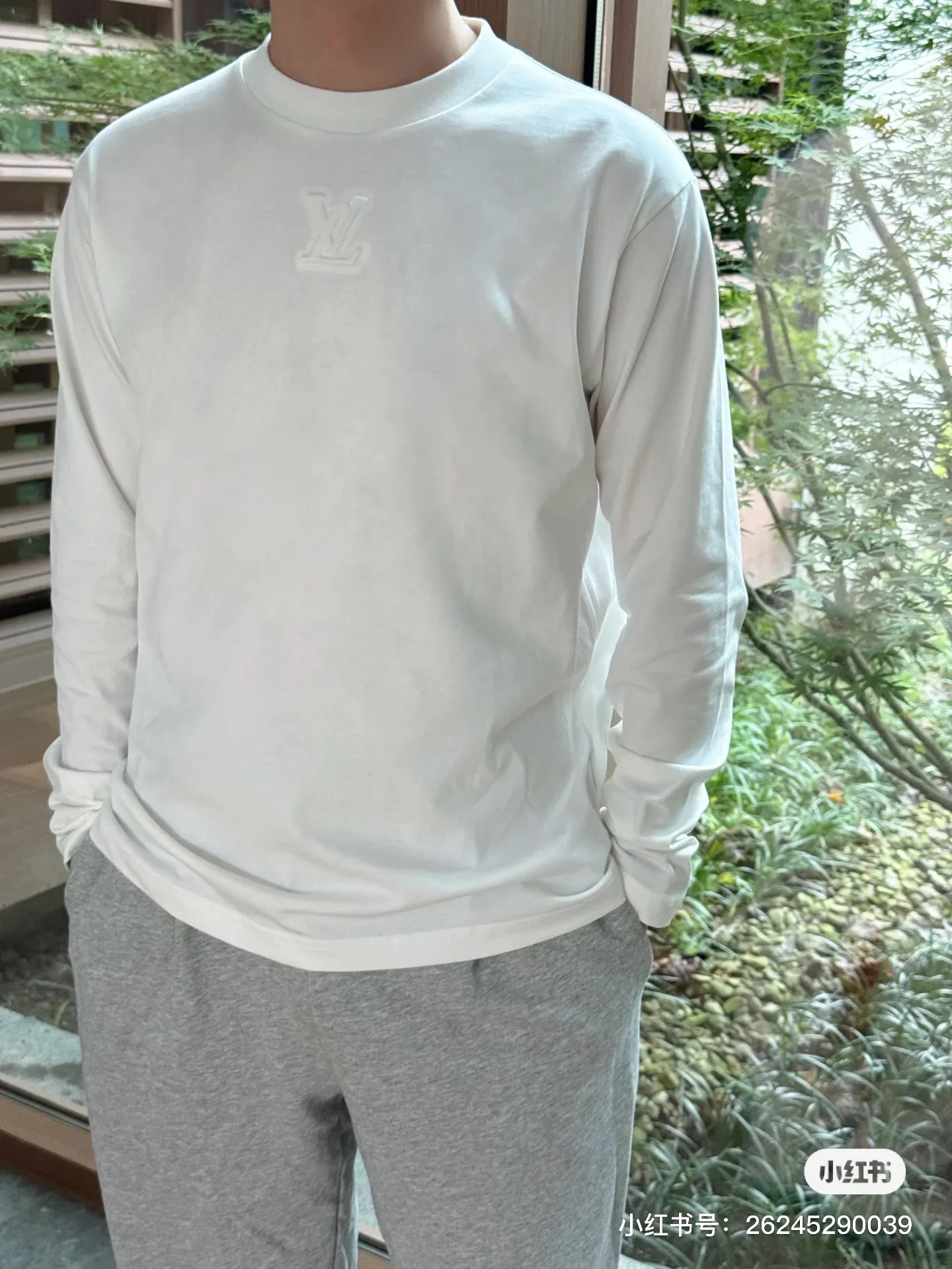 Louis Vuitton/Louis Vuitton embossed logo embossed long-sleeved T-shirt